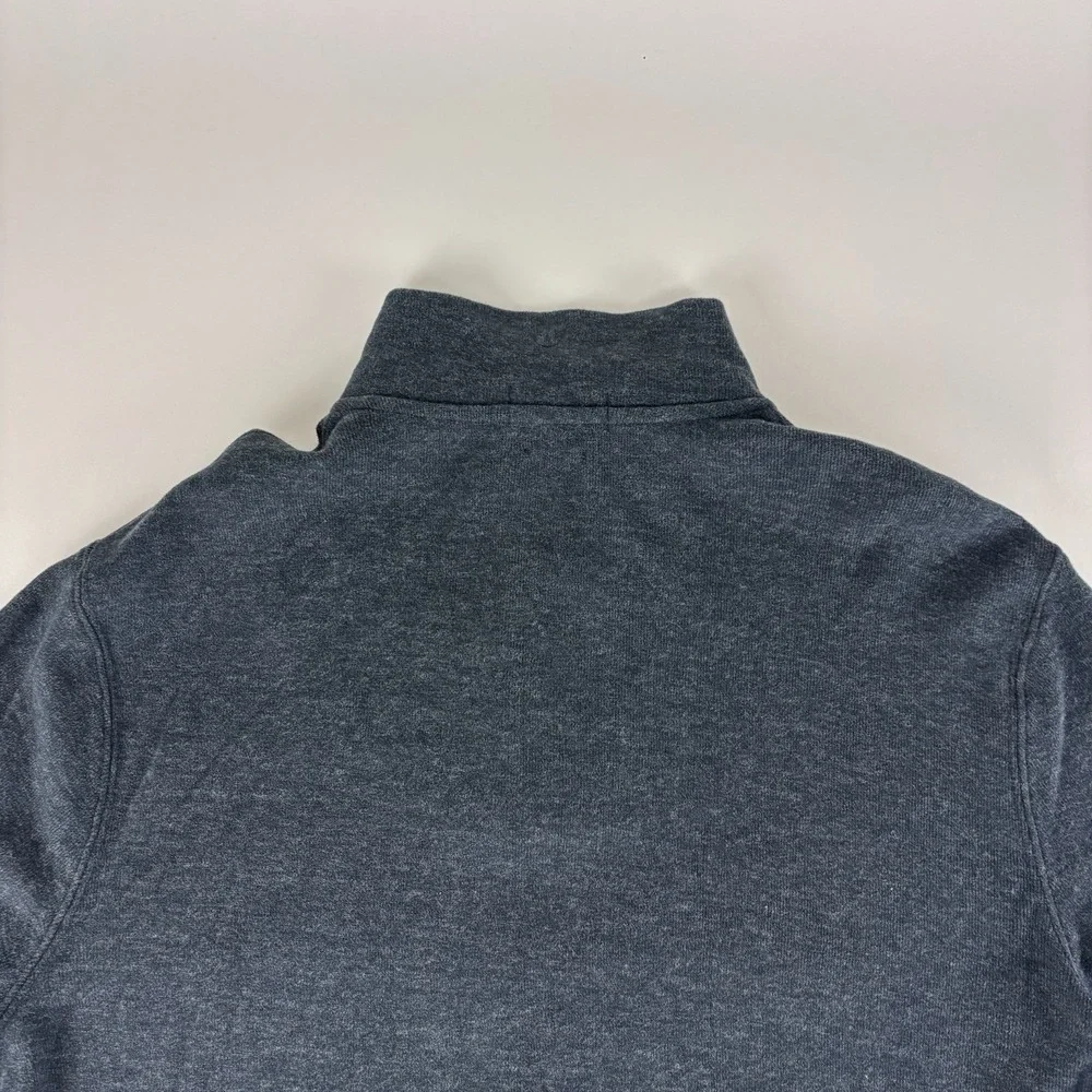 Polo Ralph Lauren Estate Rib Sweater Mens Large Navy Blue Tight Knit Quarter Zip